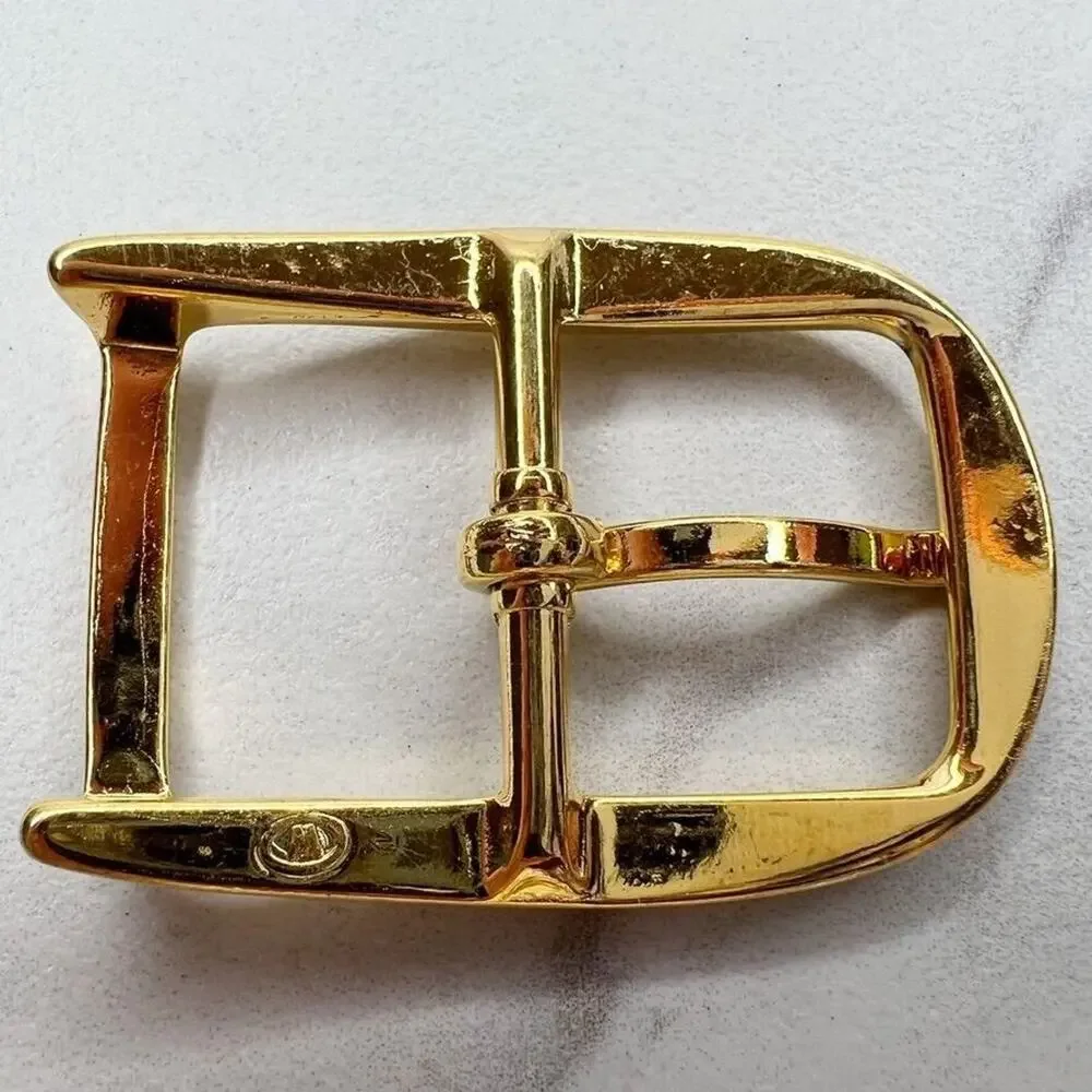 Vintage Gold Tone Simple Basic Belt Buckle for up to 1 Inch Belt